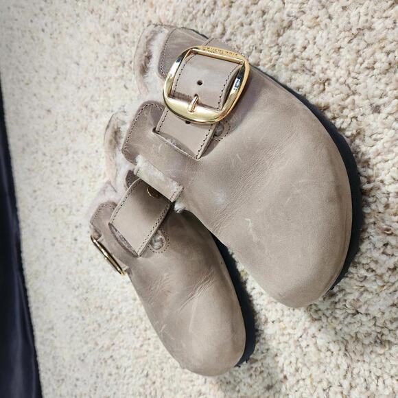NEW Birkenstock Boston Big Buckle Shearling Clog Size 8 - Picture 2 of 6